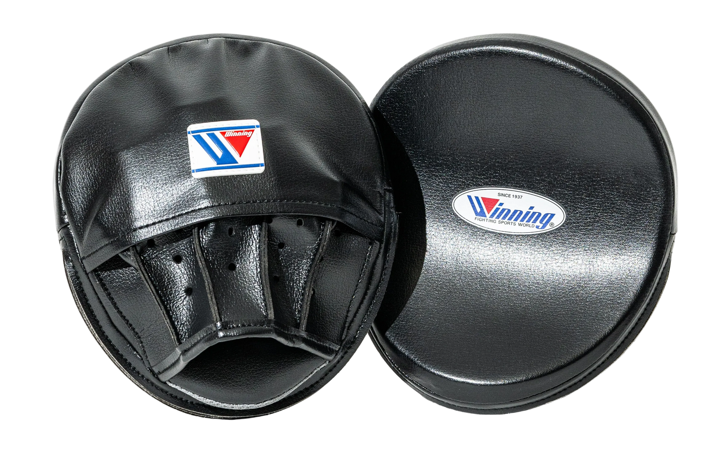 WINNING JAPAN BOXING OVAL CURVED PUNCH MITTS ROACH MITTS BLACK