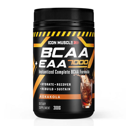 Icon Muscle BCAA + EAA | Essential Amino Acid | Branch Chain Amino Acids | Supplement Powder | Muscle Recovery | Hydration | Post Workout | Muscle Strength | Men & Women | 30 Servings