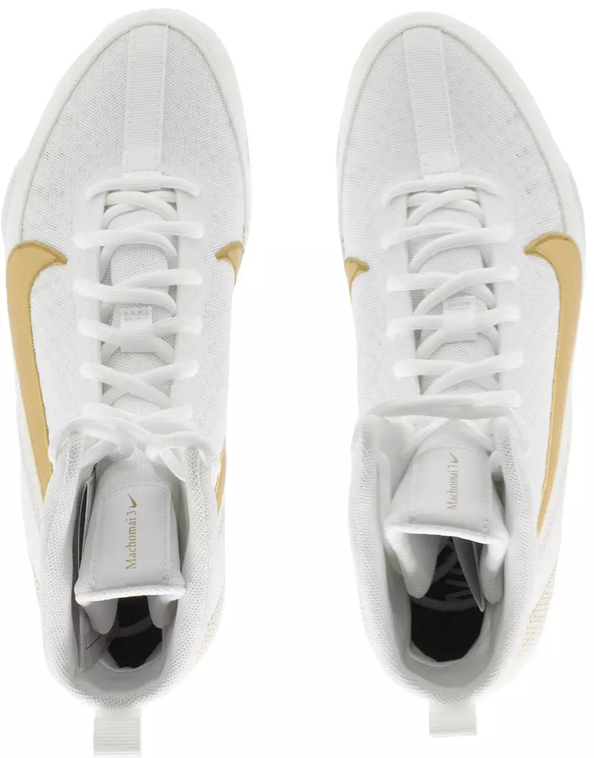 Nike Machomai 3 Boxing Shoes White Gold