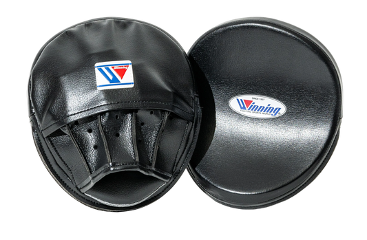WINNING JAPAN BOXING OVAL CURVED PUNCH MITTS ROACH MITTS BLACK
