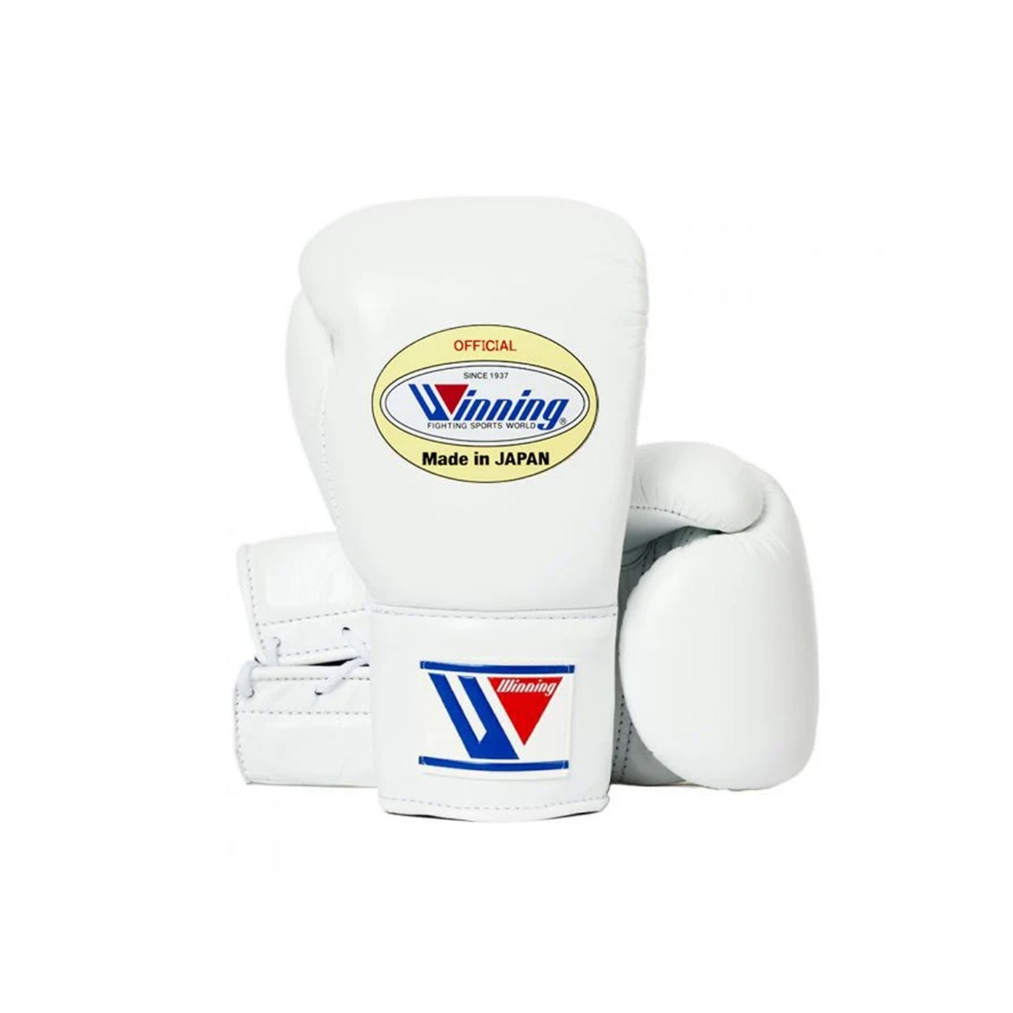 Winning Professional MS-300 Lace-Up Boxing Gloves White