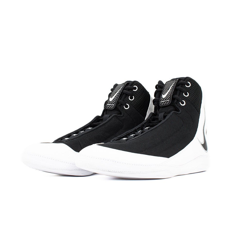 Nike Inflict 4 Wrestling Shoes - Black/White/Wolf Grey