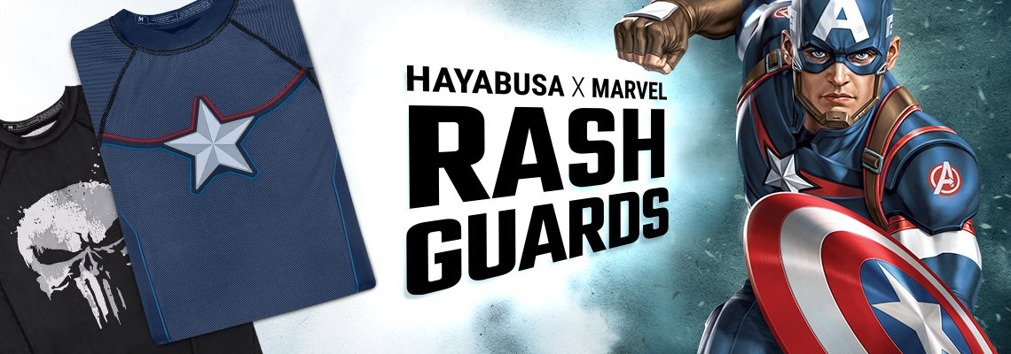 Marvel rash guards